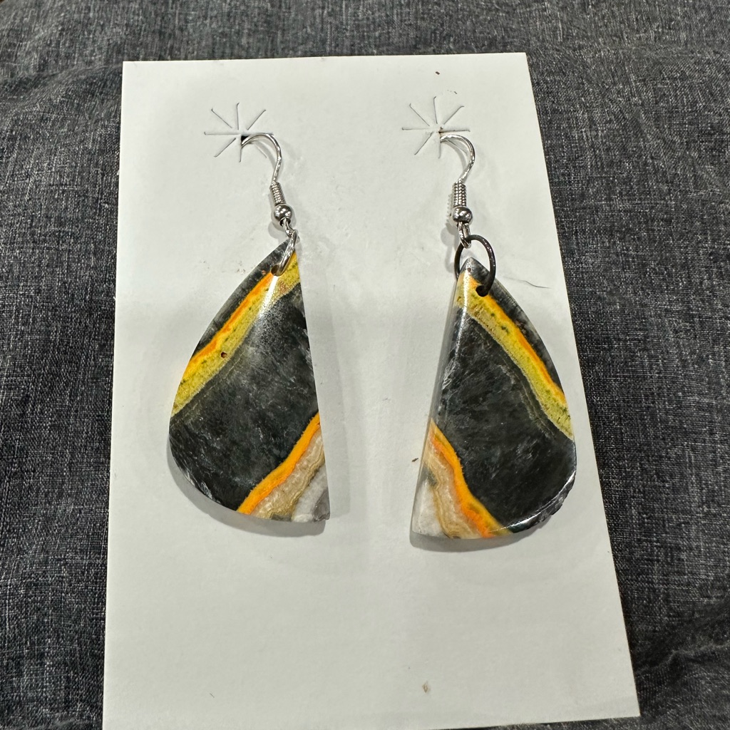 Bumble Bee Jasper Earrings 150$
